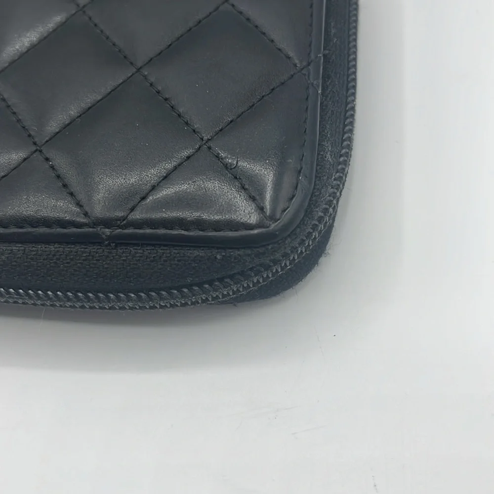 Chanel Cambon Qulted Zip Around Wallet - Picture 10 of 16